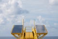 Solar energy is a green power, Solar cell for generate power for supply electrical equipment in offshore oil and gas platform