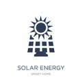 Solar energy icon. Trendy flat vector Solar energy icon on white Royalty Free Stock Photo