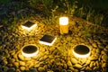 Solar energy lawn light Garden lamp Camping lamp Royalty Free Stock Photo