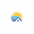 Solar Energy logo designs. Sun power logo. Home Solar logo Royalty Free Stock Photo