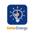 Solar Energy Logo Icon. Vector.