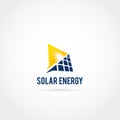 Solar energy logo Royalty Free Stock Photo