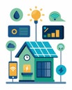 A solar energy monitoring tool that integrates with smart home systems allowing users to control their energy usage and