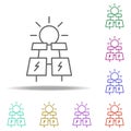 solar energy outline icon. Elements of Ecology in multi color style icons. Simple icon for websites, web design, mobile app, info Royalty Free Stock Photo