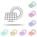 solar energy outline icon. Elements of Ecology in multi color style icons. Simple icon for websites, web design, mobile app, info Royalty Free Stock Photo