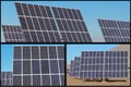 Solar Energy Panels Collage Royalty Free Stock Photo