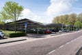 Solar energy panels installed on the canopy of a car parking area