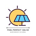 Solar energy pixel perfect RGB color icon