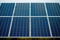 Solar energy production plant outdoor, front view Royalty Free Stock Photo
