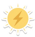 Solar Energy, Solar Power Color Isolated Vector Icon Royalty Free Stock Photo