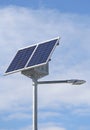 Solar energy Street lamp with the last generation photovoltaic c Royalty Free Stock Photo