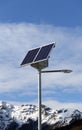 Solar energy Street lamp with the last generation photovoltaic c Royalty Free Stock Photo