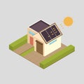 Solar energy vector concept illustration Royalty Free Stock Photo