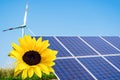 Solar Energy Wind Power background Royalty Free Stock Photo