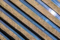 Solar farm aerial view, rows of PV panels