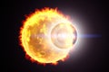 Solar flare illustration Royalty Free Stock Photo