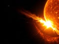 Solar Flare Eruption: A Powerful Release of Energy Royalty Free Stock Photo