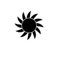 Solar Flare, Summer Sun, Sunlight Ray Solid Flat Vector Icon Isolated on White Background Royalty Free Stock Photo