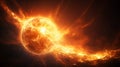 solar flares fire in space