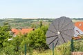 Solar flower in a private garden to generate electricity for the entire household