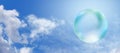 Solar Green Bubble on blue sky banner Royalty Free Stock Photo