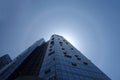 Solar halo with modern building Royalty Free Stock Photo