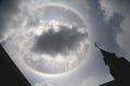 Solar Halo over a church