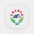 Solar and Home Improvements logo vector logo design idea .Custom Business logo design template.