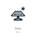 Solar icon vector. Trendy flat solar icon from nature collection isolated on white background. Vector illustration can be used for Royalty Free Stock Photo