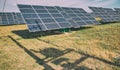 Solar industrial plants distributed in the countryside. Sustainability and innovation concept