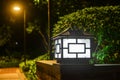 Solar lawn light garden landscape lamp pole lamp Royalty Free Stock Photo