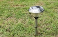 Solar Light in the grass. Clean energy is popular. For Earth, Superfund, background