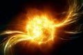 Solar magnetic storm. Ai generative