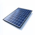 This solar module features a sleek black aluminum frame supporting clear blue solar panels Royalty Free Stock Photo