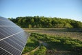 Solar panel against blue sky background. Photovoltaic, alternative electricity source. Idea for sustainable resources.Alternative Royalty Free Stock Photo