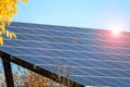 Solar panel against blue sky Royalty Free Stock Photo