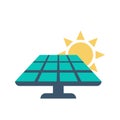 Solar panel alternative energy concept. Electricity power