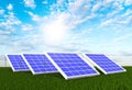 Solar Panel Alternative Energy Recovery 3d Rendering illustration Royalty Free Stock Photo