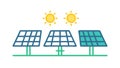 Solar Panel Array Energy Farm Illustration, vector design Generative AI Royalty Free Stock Photo