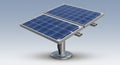 Solar Panel Array on Metal Stand in Bright Natural Light for Renewable Energy and Green Technology Royalty Free Stock Photo