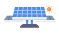 Solar Panel Array: Renewable Energy and Green Power, vector design Generative AI Royalty Free Stock Photo
