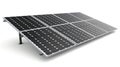 Solar Panel Array on a White Background Royalty Free Stock Photo