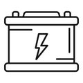 Solar panel battery icon outline vector. Part converter
