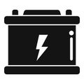 Solar panel battery icon simple vector. Part converter