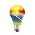 Solar panel bulb Royalty Free Stock Photo
