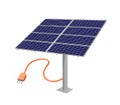 Solar panel cell and plugin cable