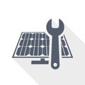 Solar panel, clean energy, power flat design vector icon Royalty Free Stock Photo