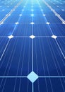 Solar panel close-up. Closeup of a blue sun cell, background texture. Detail of a photovoltaic panel for renewable Royalty Free Stock Photo