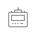 Solar panel controller line outline icon