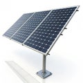 Solar panel 3D model realistic isolated on white Royalty Free Stock Photo